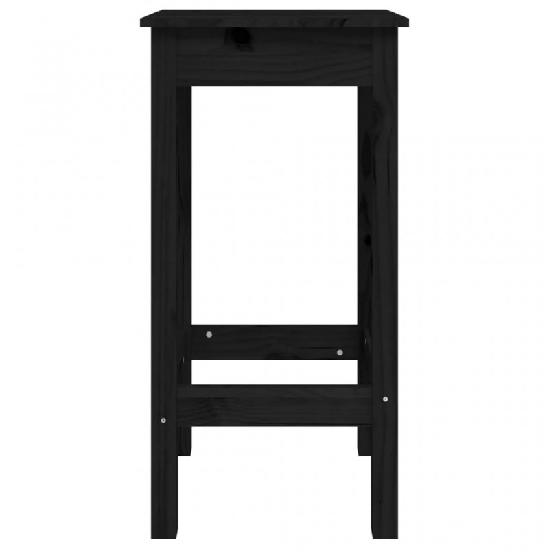 Bar Chairs 2 pcs Black 40x40x78 cm Solid Wood Pine Bar Chairs 2 pcs Black 40x40x78 cm Solid Wood Pine