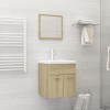 2 Piece Bathroom Furniture Set Sonoma Oak Engineered Wood