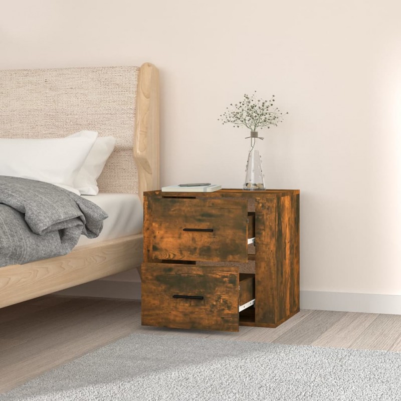 Wall-mounted Bedside Cabinet Smoked Oak 50x36x47 cm Wall-mounted Bedside Cabinet Smoked Oak 50x36x47 cm