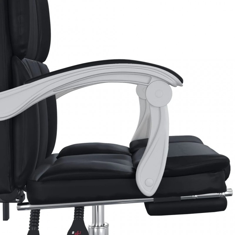 Reclining Office Chair Black Faux Leather Reclining Office Chair Black Faux Leather