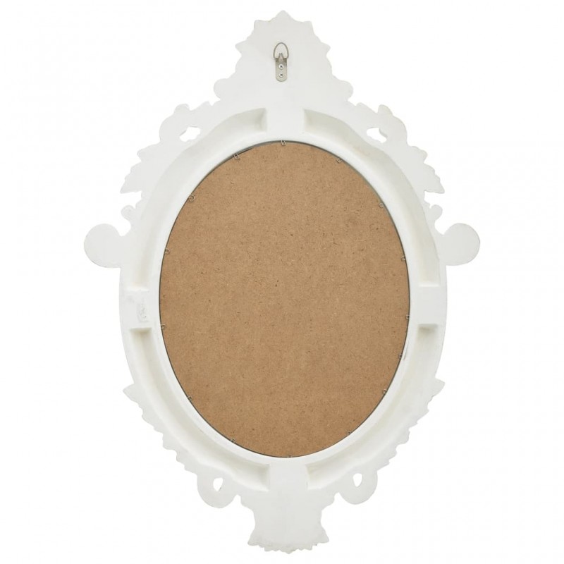 Wall Mirror Castle Style 56x76 cm White Wall Mirror Castle Style 56x76 cm White