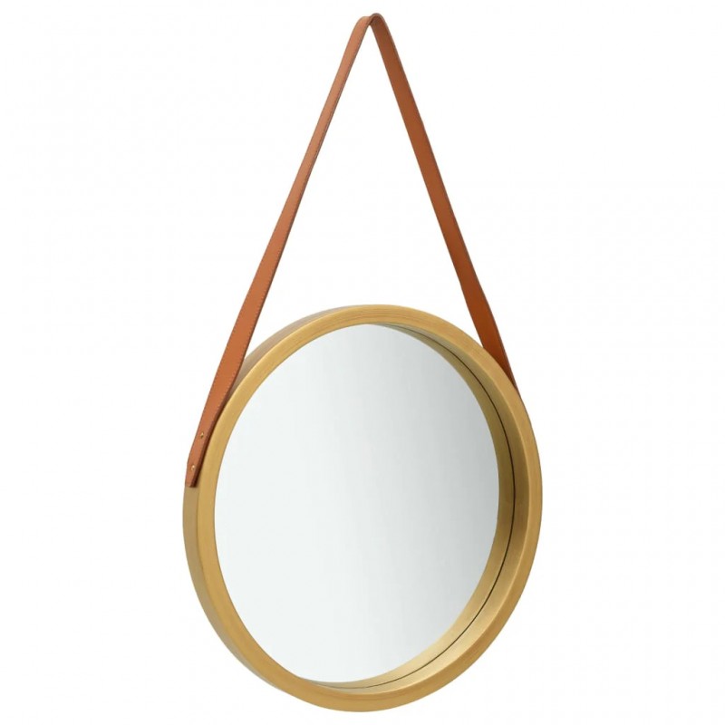 Wall Mirror with Strap 50 cm Gold Wall Mirror with Strap 50 cm Gold