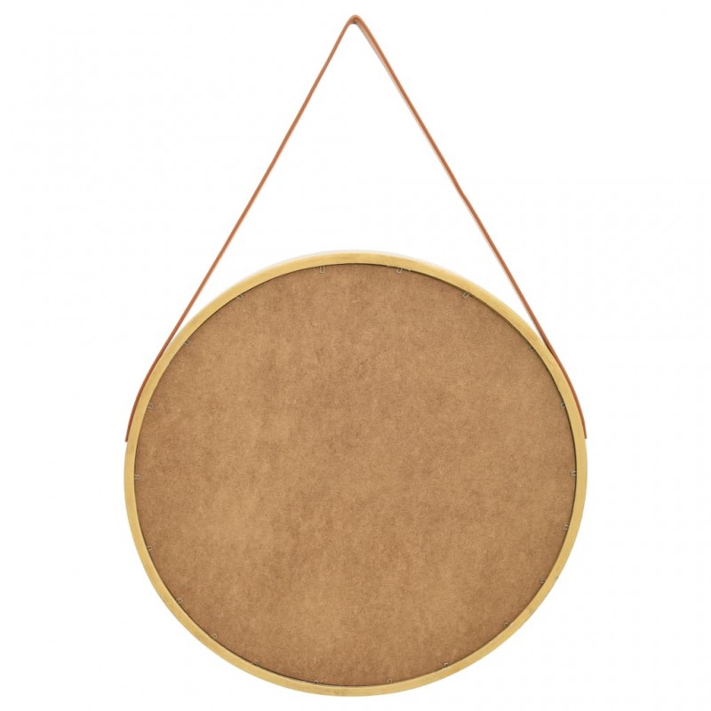 Wall Mirror with Strap 60 cm Gold Wall Mirror with Strap 60 cm Gold