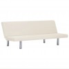 Sofa Bed Cream Polyester