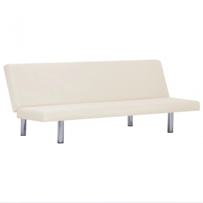 Sofa Bed Cream Polyester Sofa Bed Cream Polyester
