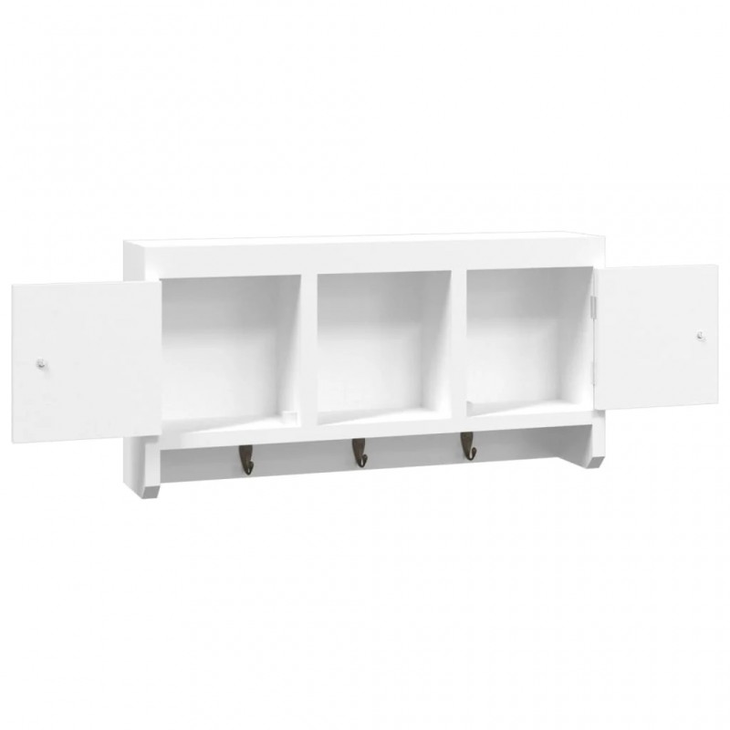 Key Cabinet White 40x8.5x20 cm Engineered Wood&Steel Key Cabinet White 40x8.5x20 cm Engineered Wood&Steel