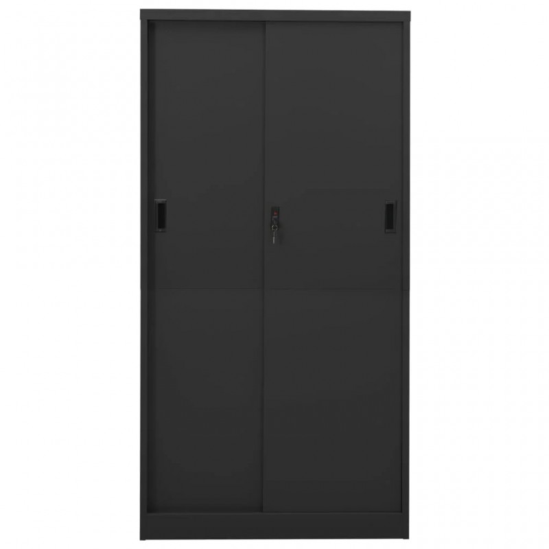 Office Cabinet with Sliding Door Anthracite 90x40x180 cm Steel Office Cabinet with Sliding Door Anthracite 90x40x180 cm Steel