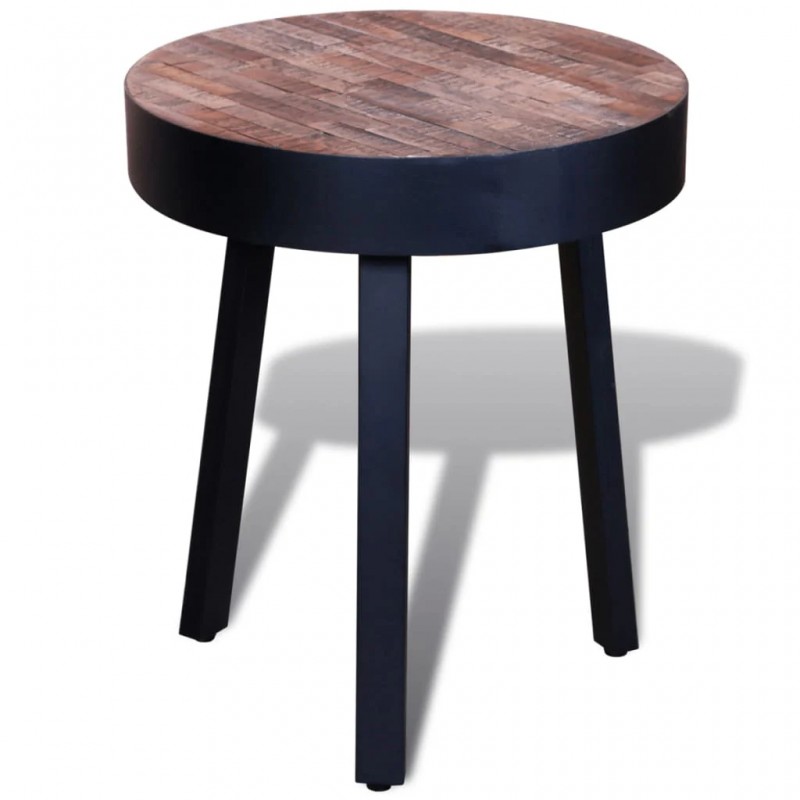 End Table Round Reclaimed Teak Wood End Table Round Reclaimed Teak Wood
