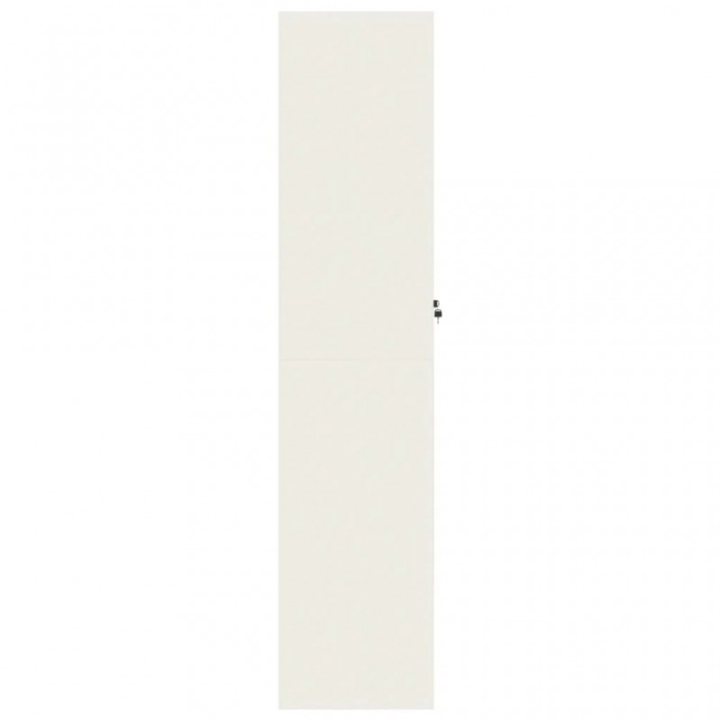 File Cabinet White 90x40x180 cm Steel File Cabinet White 90x40x180 cm Steel