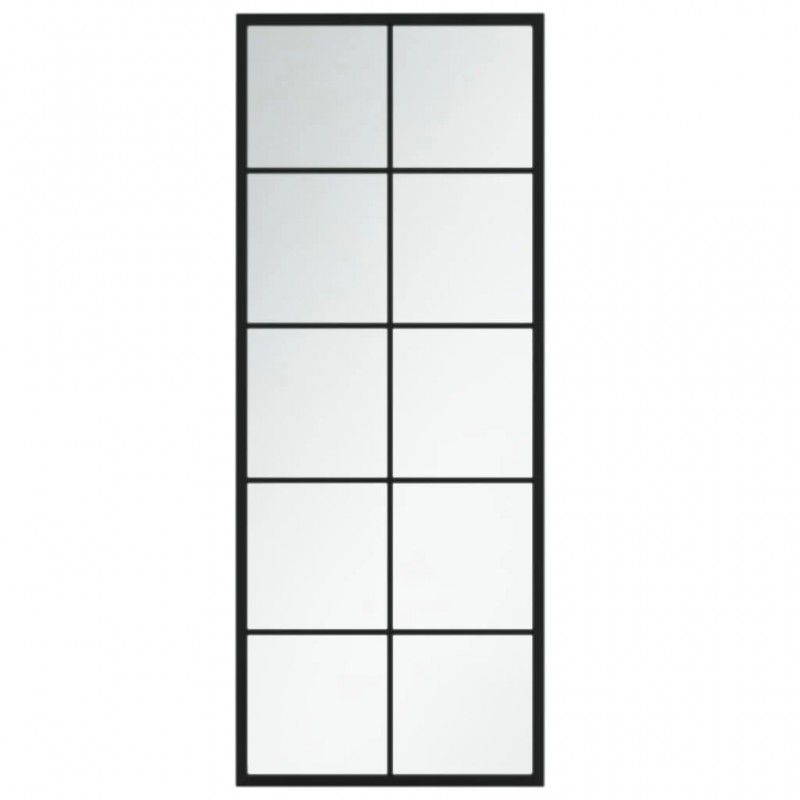 Wall Mirror Black 100x40 cm Metal Wall Mirror Black 100x40 cm Metal