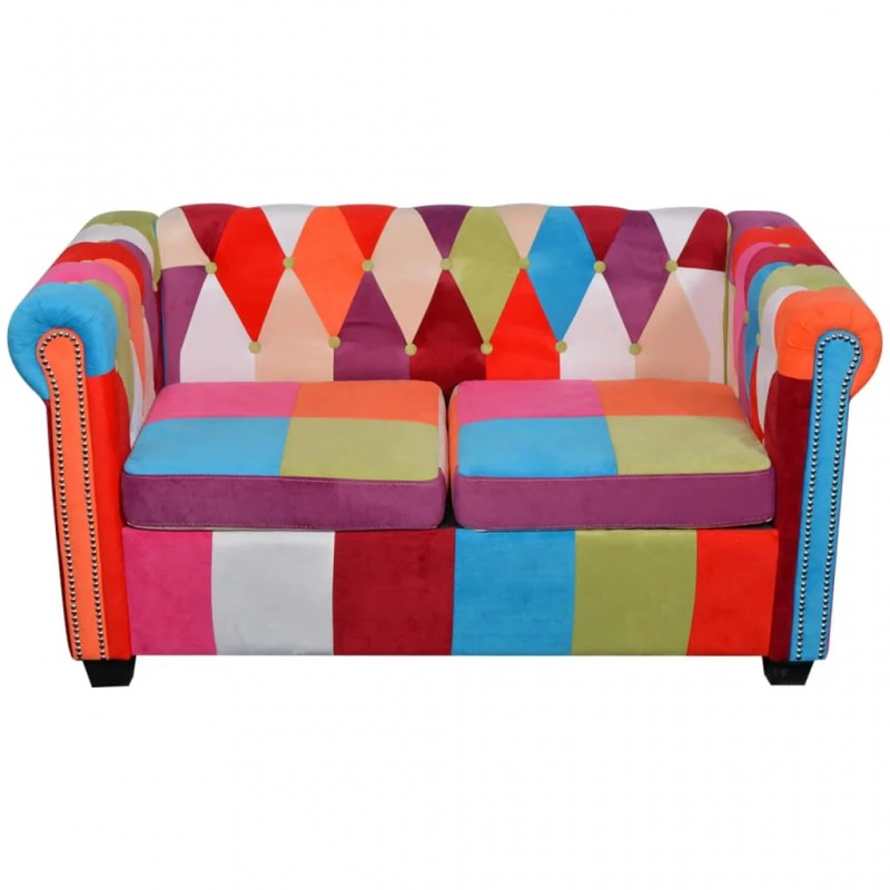 Chesterfield Sofa 2-Seater Fabric Chesterfield Sofa 2-Seater Fabric