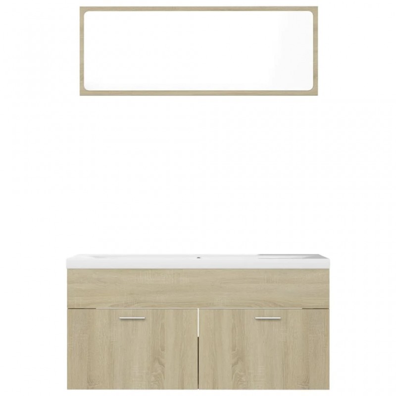 Bathroom Furniture Set Sonoma Oak Engineered Wood Bathroom Furniture Set Sonoma Oak Engineered Wood