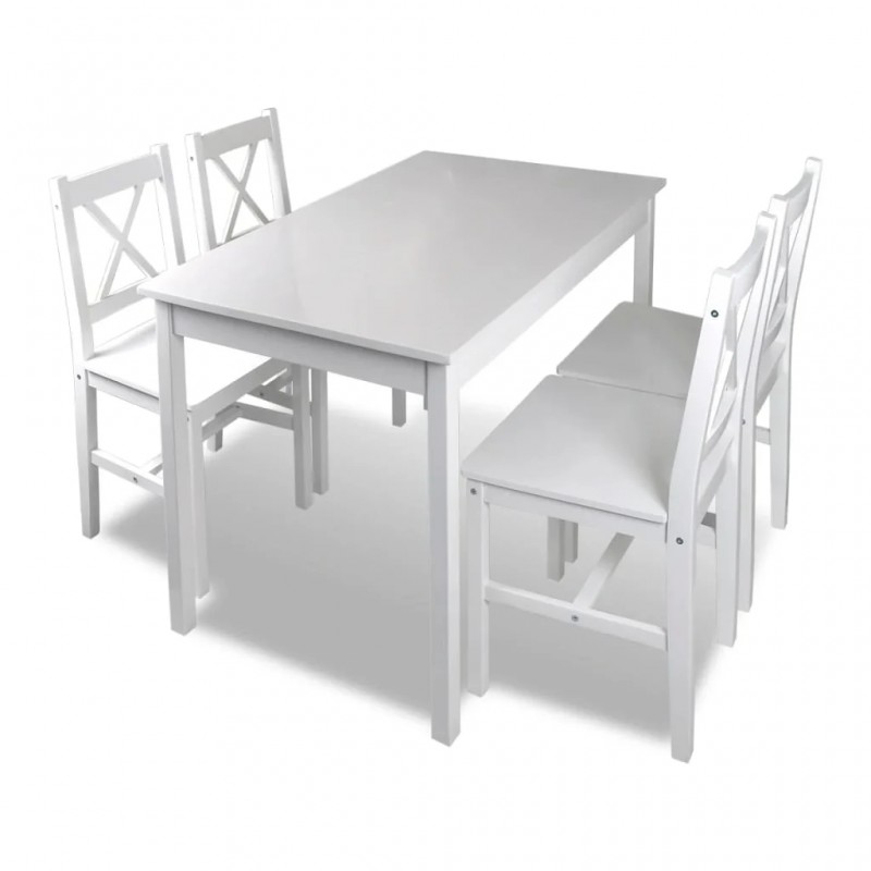 5 Piece Dining Set White 5 Piece Dining Set White