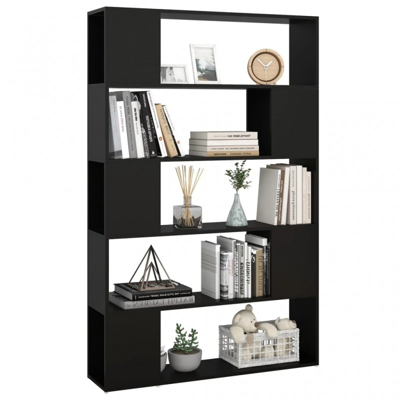 Book Cabinet Room Divider Black 100x24x155 cm Engineered Wood Book Cabinet Room Divider Black 100x24x155 cm Engineered Wood