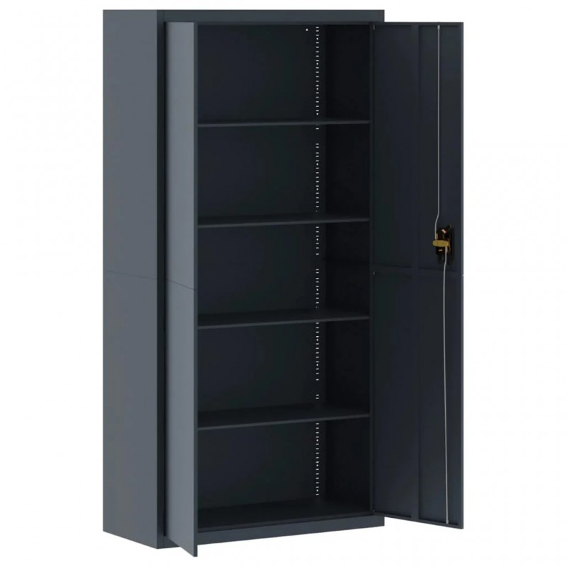 File Cabinet Anthracite 90x40x180 cm Steel File Cabinet Anthracite 90x40x180 cm Steel
