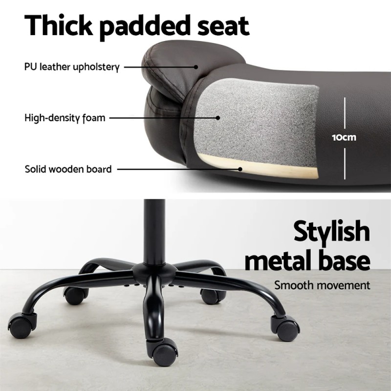 Artiss Executive Office Chair Mid Back Brown Artiss Executive Office Chair Mid Back Brown