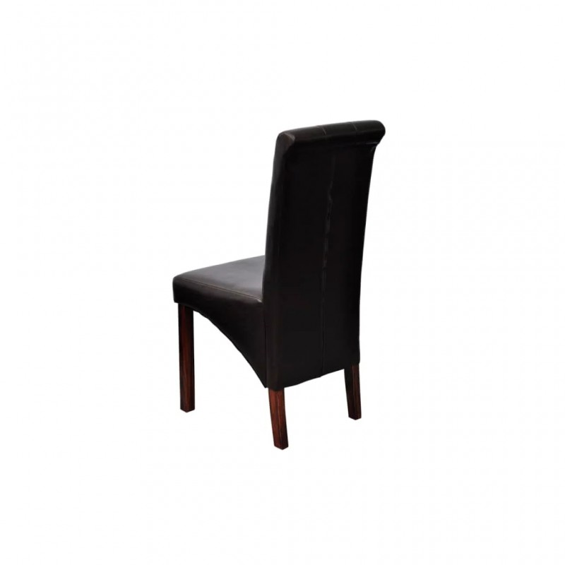 Dining Chairs 4 pcs Black Faux Leather Dining Chairs 4 pcs Black Faux Leather