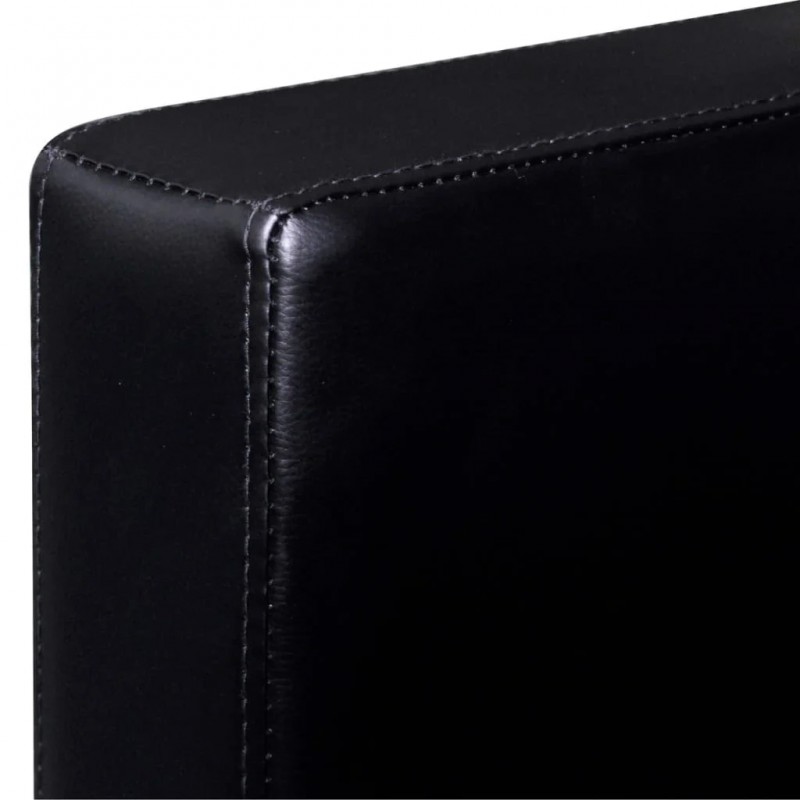 Sectional Sofa 3-Seater Artificial Leather Black Sectional Sofa 3-Seater Artificial Leather Black