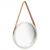 Wall Mirror with Strap 40 cm Silver
