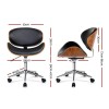 Artiss Wooden Office Chair Leather Seat Black