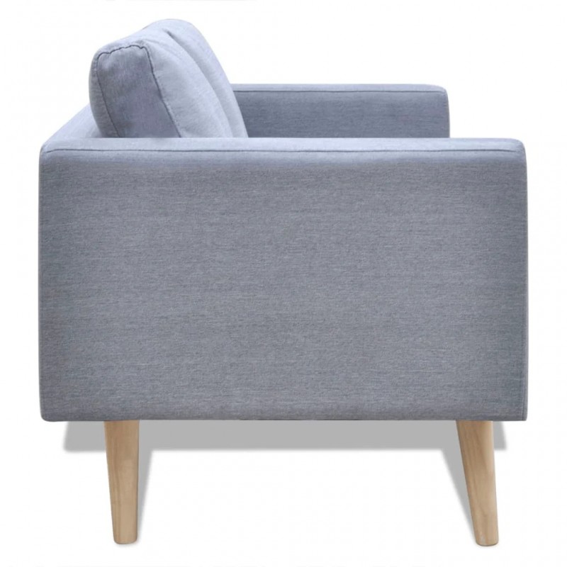 Sofa 2-Seater Fabric Light Grey Sofa 2-Seater Fabric Light Grey
