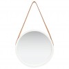 Wall Mirror with Strap 40 cm White