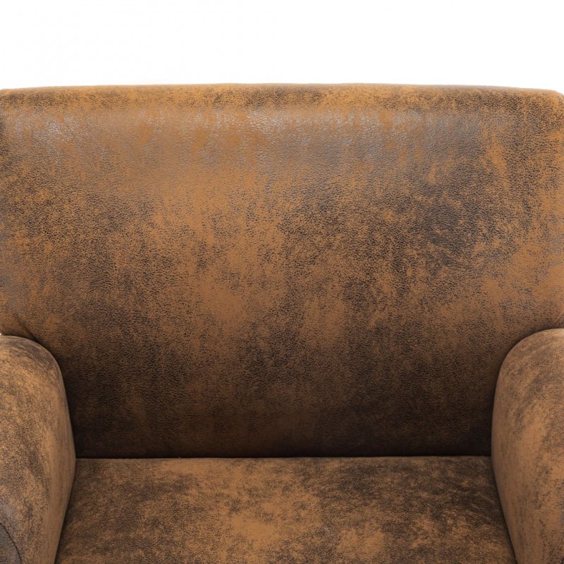 Sofa Chair Brown Faux Suede Leather Sofa Chair Brown Faux Suede Leather