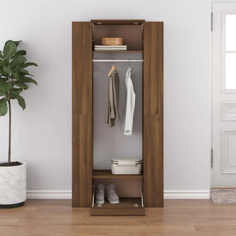 Hallway Cabinets 2 pcs Brown Oak Engineered Wood Hallway Cabinets 2 pcs Brown Oak Engineered Wood