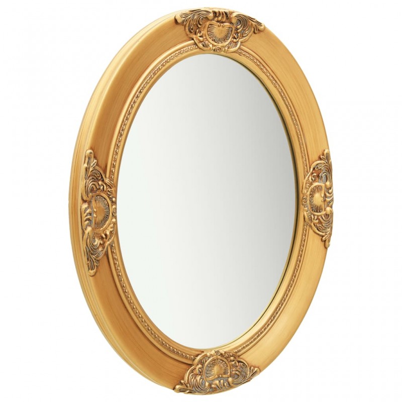 Wall Mirror Baroque Style 50x60 cm Gold Wall Mirror Baroque Style 50x60 cm Gold