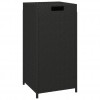Trash Bin Black 40x40x80 cm Poly Rattan