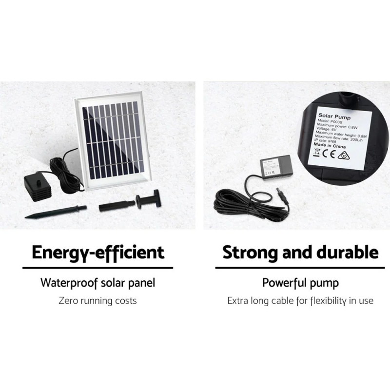 Gardeon Solar Water Feature 3-Tiers Peacock 106cm Gardeon Solar Water Feature 3-Tiers Peacock 106cm