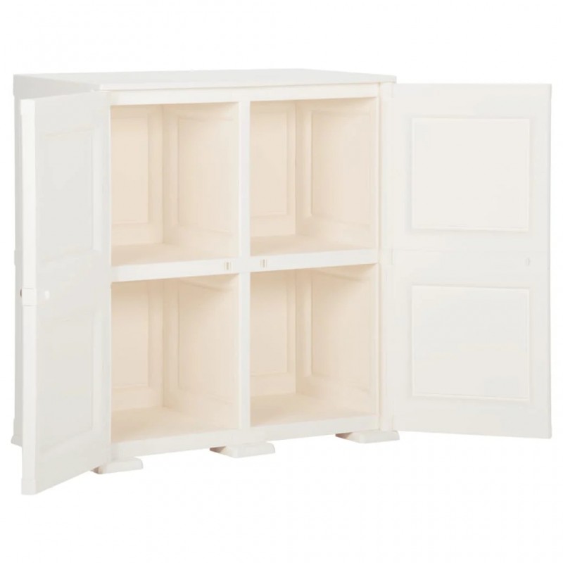 Plastic Cabinet 79x43x85.5 cm Wood Design Angora White Plastic Cabinet 79x43x85.5 cm Wood Design Angora White