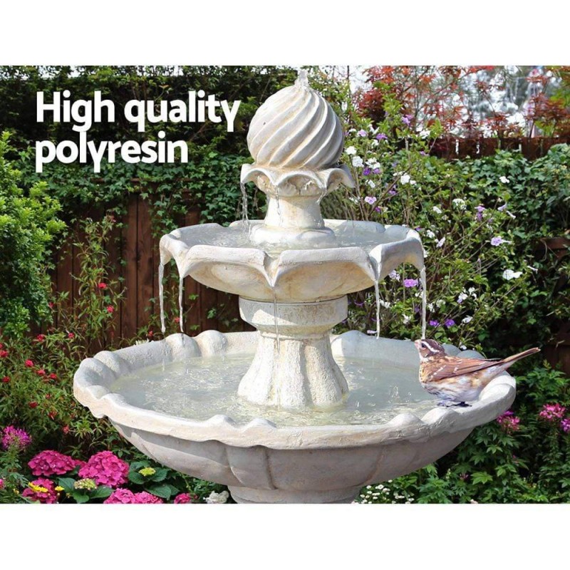 Gardeon Solar Water Feature 3 Tiers Ivory 93cm Gardeon Solar Water Feature 3 Tiers Ivory 93cm