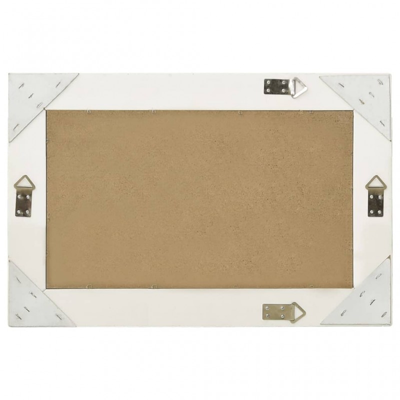 Wall Mirror Baroque Style 60x40 cm White Wall Mirror Baroque Style 60x40 cm White