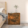 Wall-mounted Bedside Cabinet Smoked Oak 50x36x47 cm
