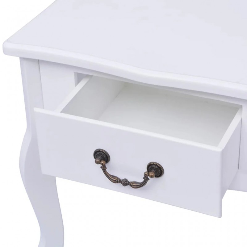 Bedside Cabinet MDF White Bedside Cabinet MDF White