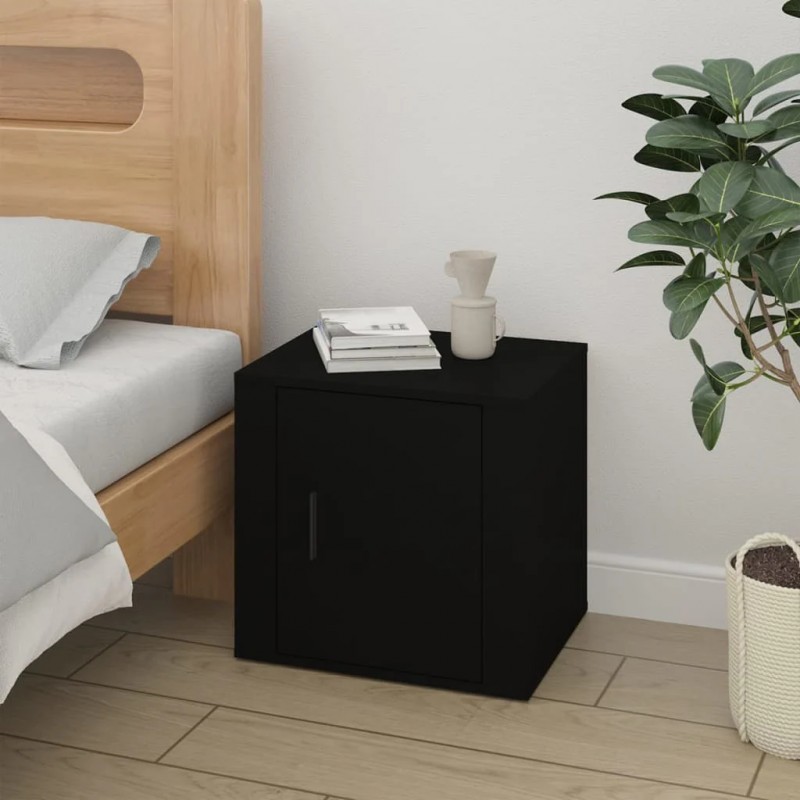 Bedside Cabinets 2 pcs Black 50x39x47 cm Bedside Cabinets 2 pcs Black 50x39x47 cm