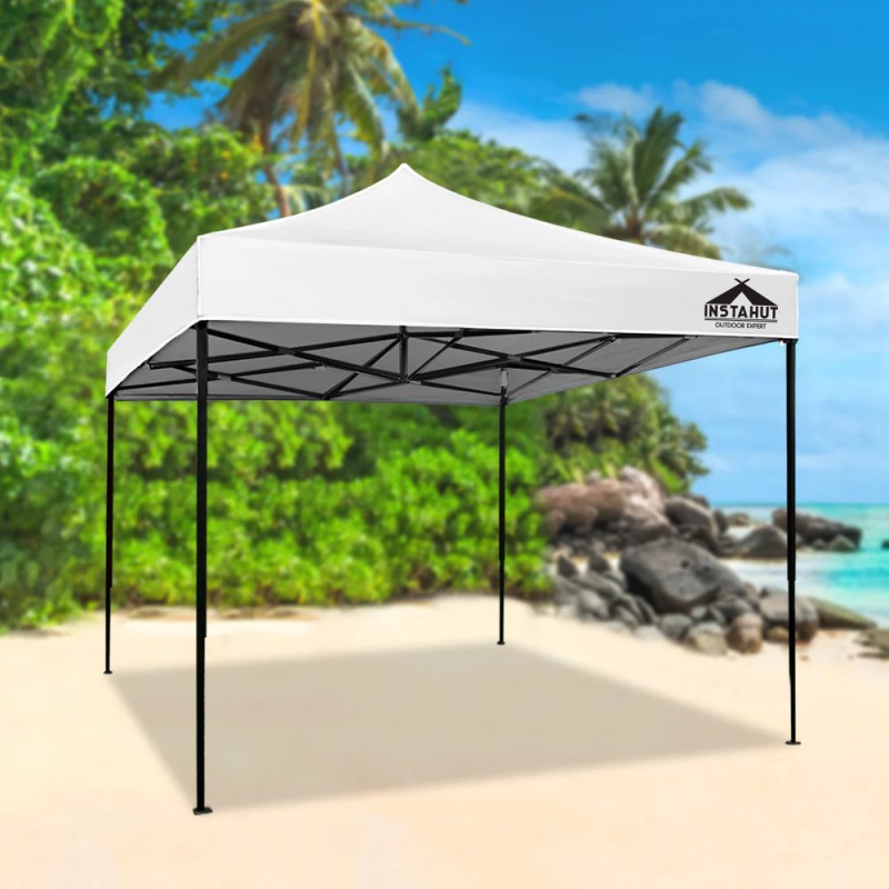 Instahut Gazebo Pop Up Marquee 3x3m Folding Tent Wedding Outdoor Camping Canopy Gazebos Shade White Instahut Gazebo Pop Up Marquee 3x3m Folding Tent Wedding Outdoor Camping Canopy Gazebos Shade White