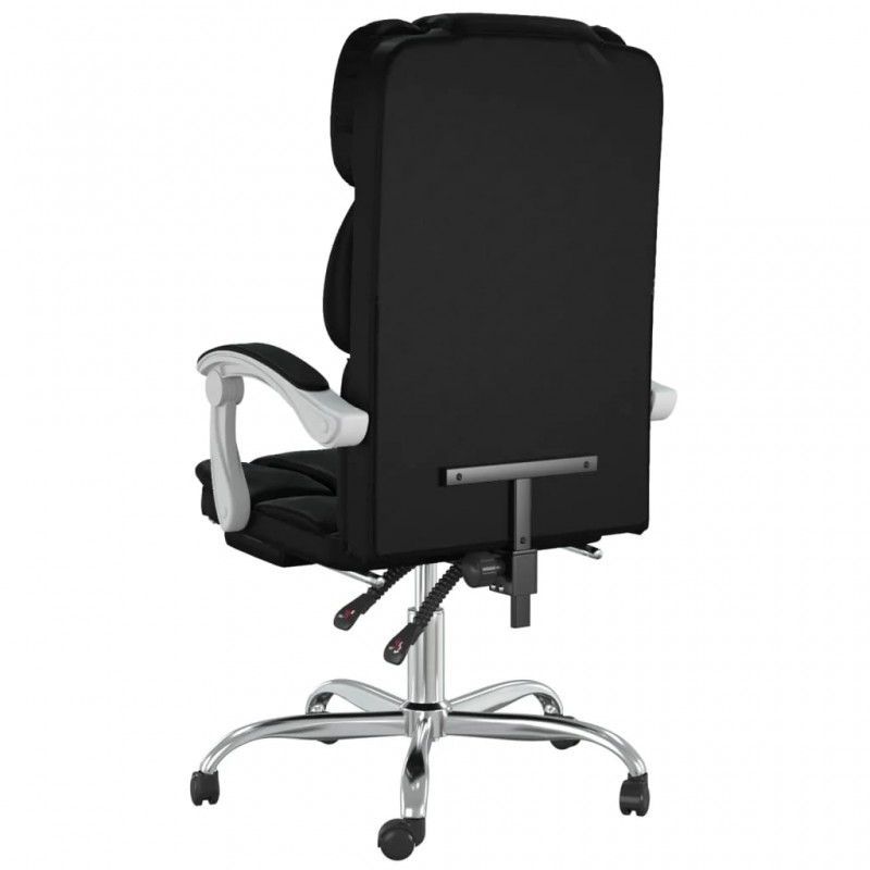 Reclining Office Chair Black Faux Leather Reclining Office Chair Black Faux Leather