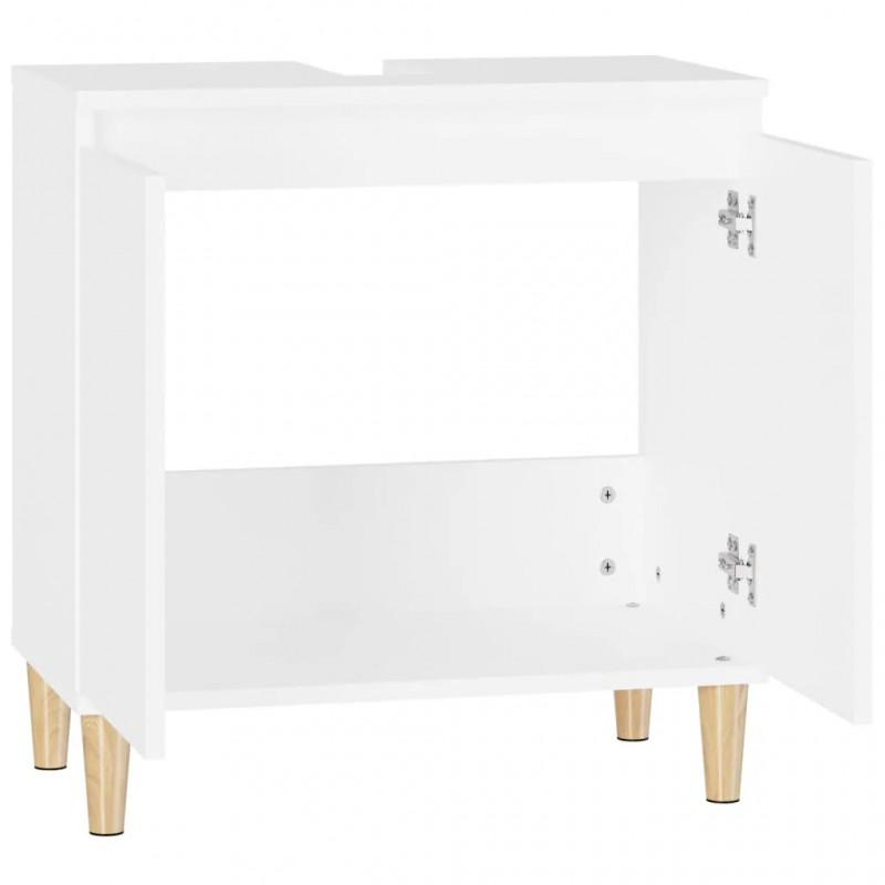 Sink Cabinet White 58x33x60 cm Engineered Wood Sink Cabinet White 58x33x60 cm Engineered Wood