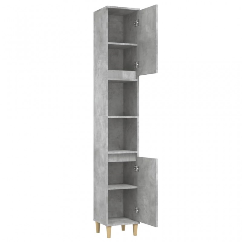 Bathroom Cabinet Concrete Grey 30x30x190 cm Engineered Wood Bathroom Cabinet Concrete Grey 30x30x190 cm Engineered Wood