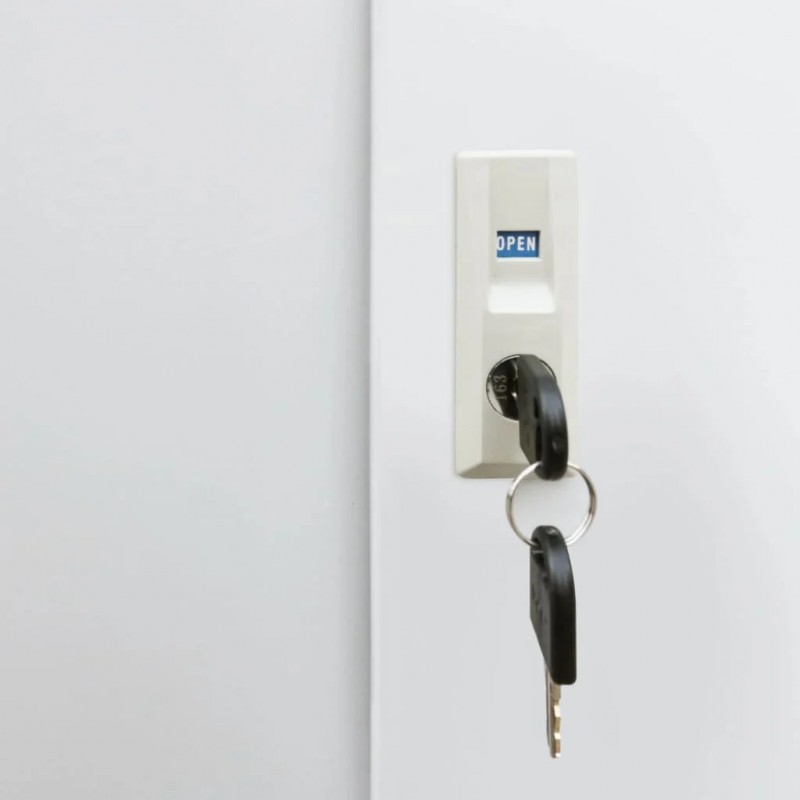 Office Cabinet with Sliding Doors Metal 90x40x90 cm Grey Office Cabinet with Sliding Doors Metal 90x40x90 cm Grey