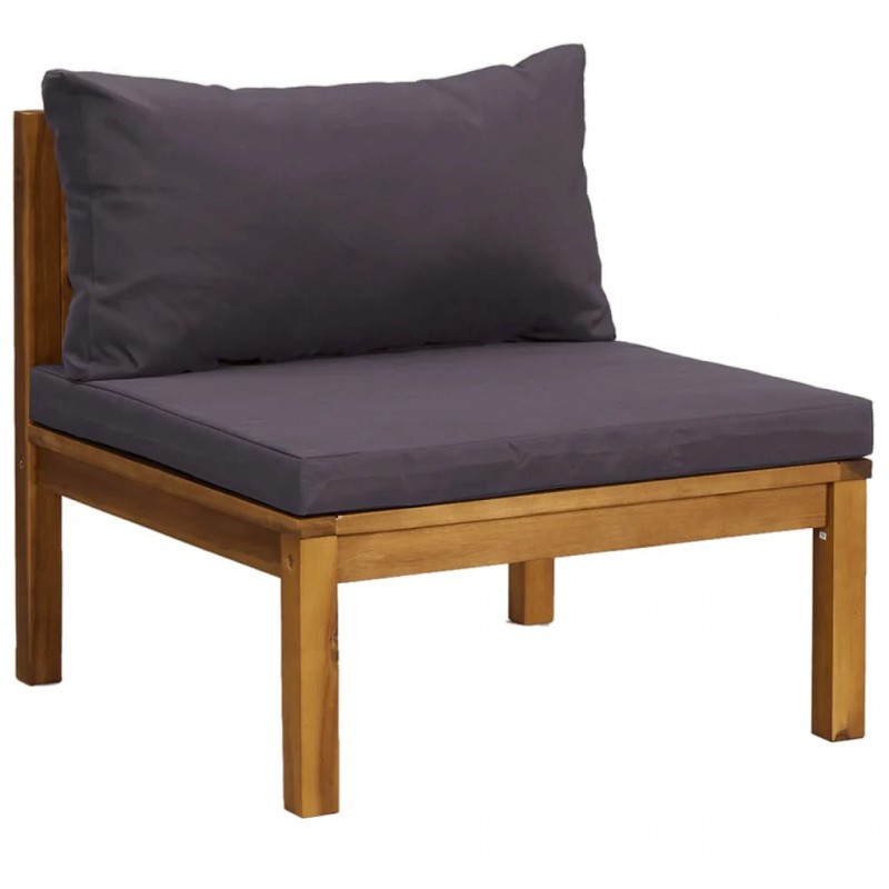 3-Seater Garden Sofa with Cushion Solid Acacia Wood 3-Seater Garden Sofa with Cushion Solid Acacia Wood
