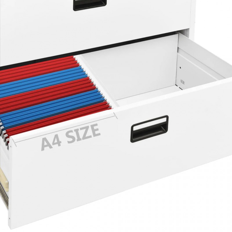 Filing Cabinet 5 Drawers White Steel Filing Cabinet 5 Drawers White Steel