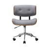 Artiss Wooden Office Chair Fabric Seat Grey