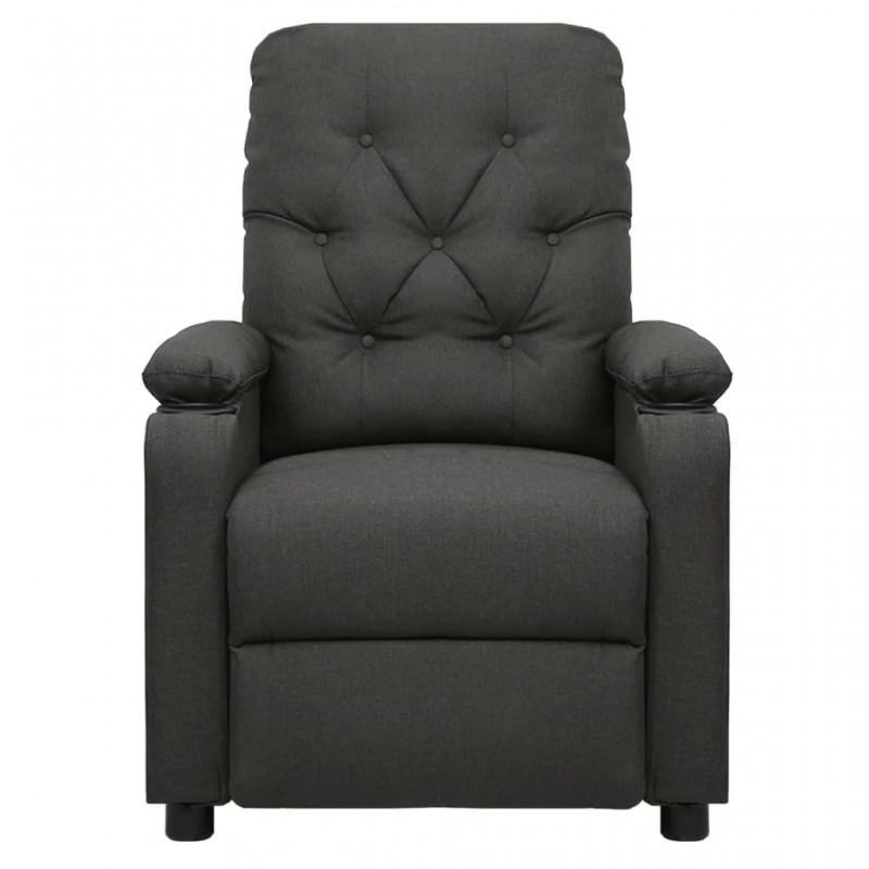 Recliner Chair Dark Grey Fabric Recliner Chair Dark Grey Fabric