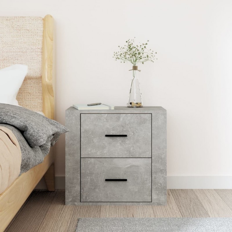 Wall-mounted Bedside Cabinet Concrete Grey 50x36x47 cm Wall-mounted Bedside Cabinet Concrete Grey 50x36x47 cm