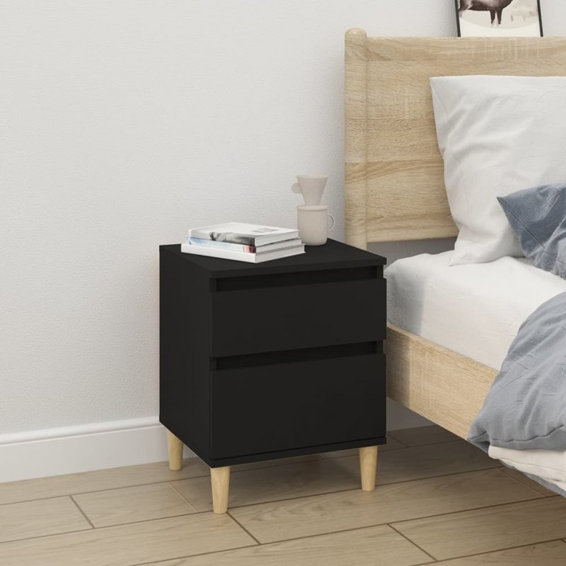 Bedside Cabinets 2 pcs Black 40x35x50 cm Bedside Cabinets 2 pcs Black 40x35x50 cm