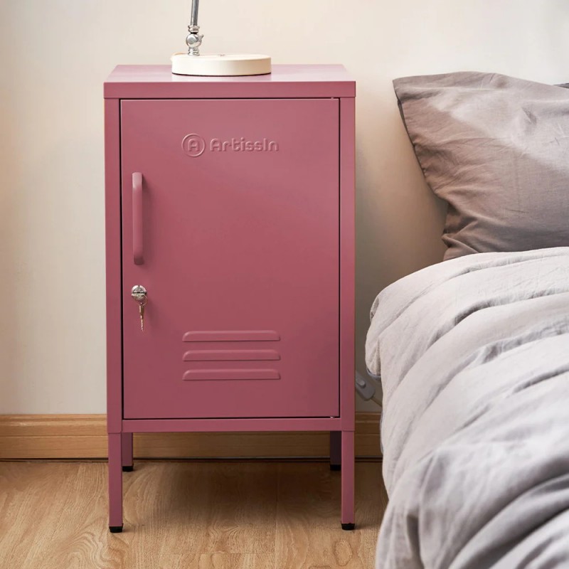ArtissIn Bedside Table Metal Cabinet - MINI Pink ArtissIn Bedside Table Metal Cabinet - MINI Pink