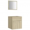 2 Piece Bathroom Furniture Set Sonoma Oak Engineered Wood